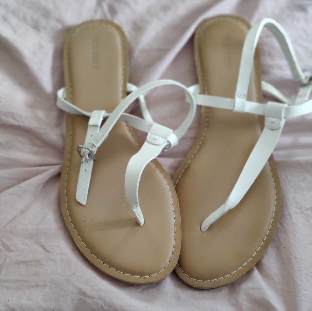 White sandals